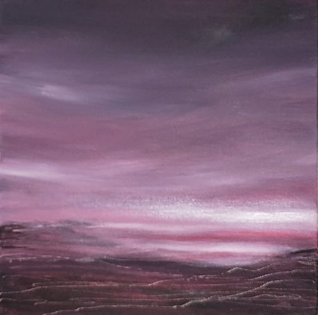 Abstract art, seascape, pink painting, oil painting abstract seascape, scotland